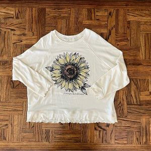 Altar’d State Oversized Long Sleeved Top Sunflower M